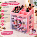 3-Layer Makeup & Cosmetics Organizer