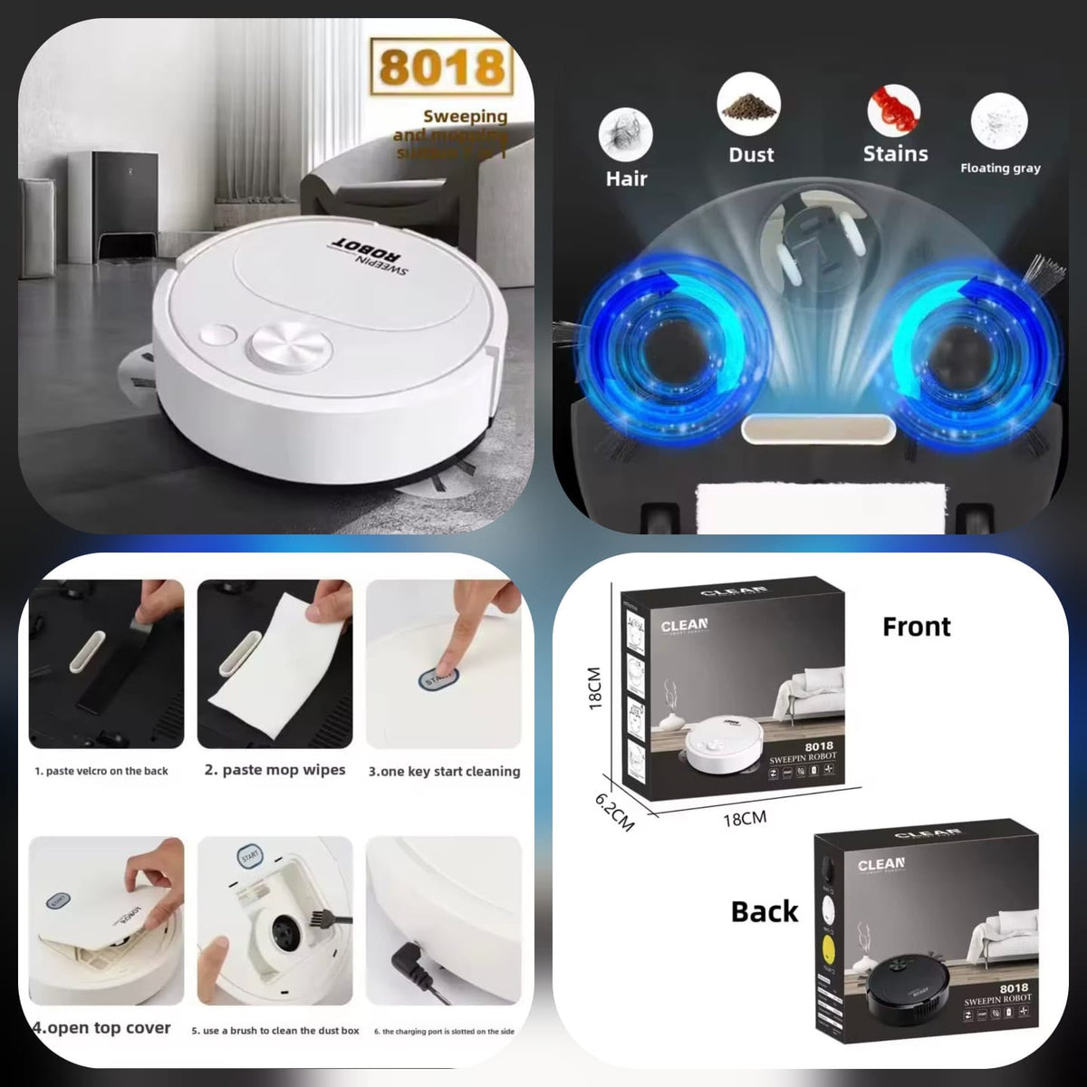 Rechargeable Sweeping Robot – Automatic Floor Cleaning Helperc
