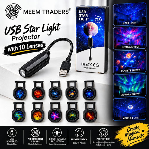 10 Lens Star Light Projector – Galaxy Night Light for Bedroom