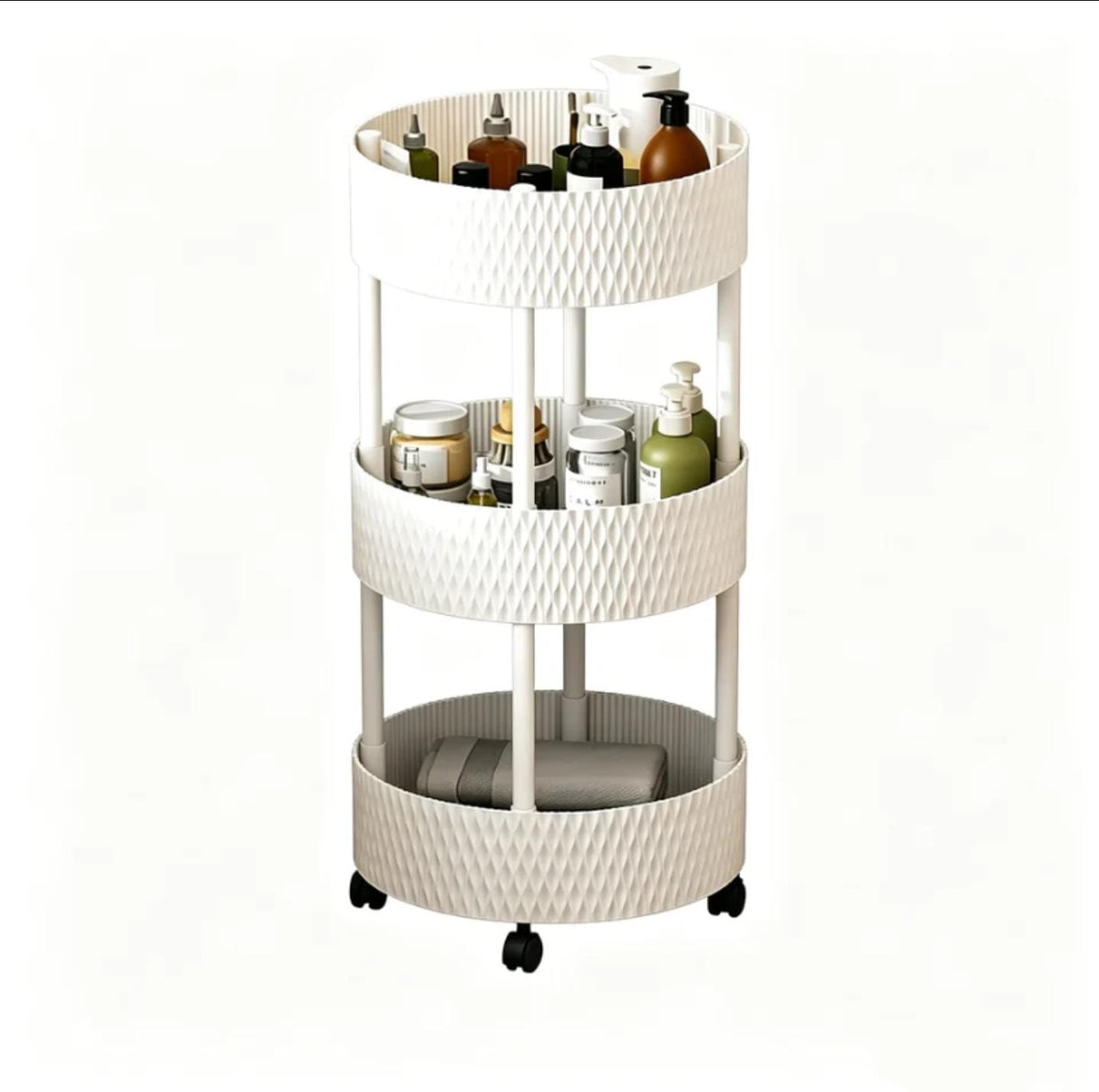 3 Layer Round Trolley – Multipurpose Storage Organizer