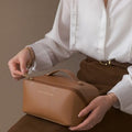 Large Capacity Leather Travel Cosmetic Bag – Makeup Organizer